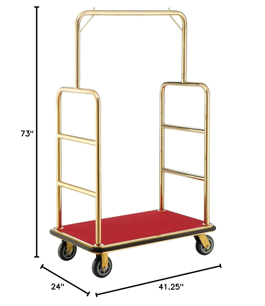 Gold Stainless Steel Bellman Cart U7989