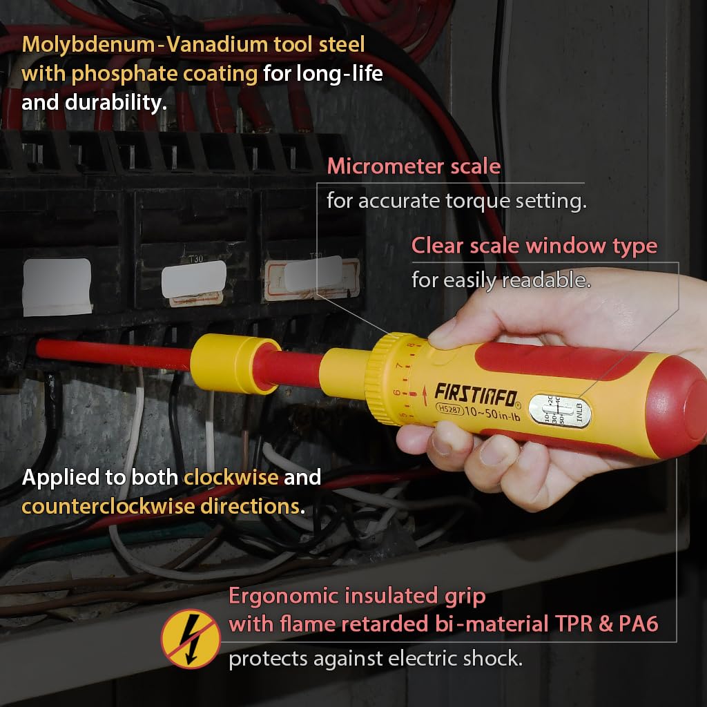 VDE Insulated Torque Screwdriver Set with 8 Bits A60618