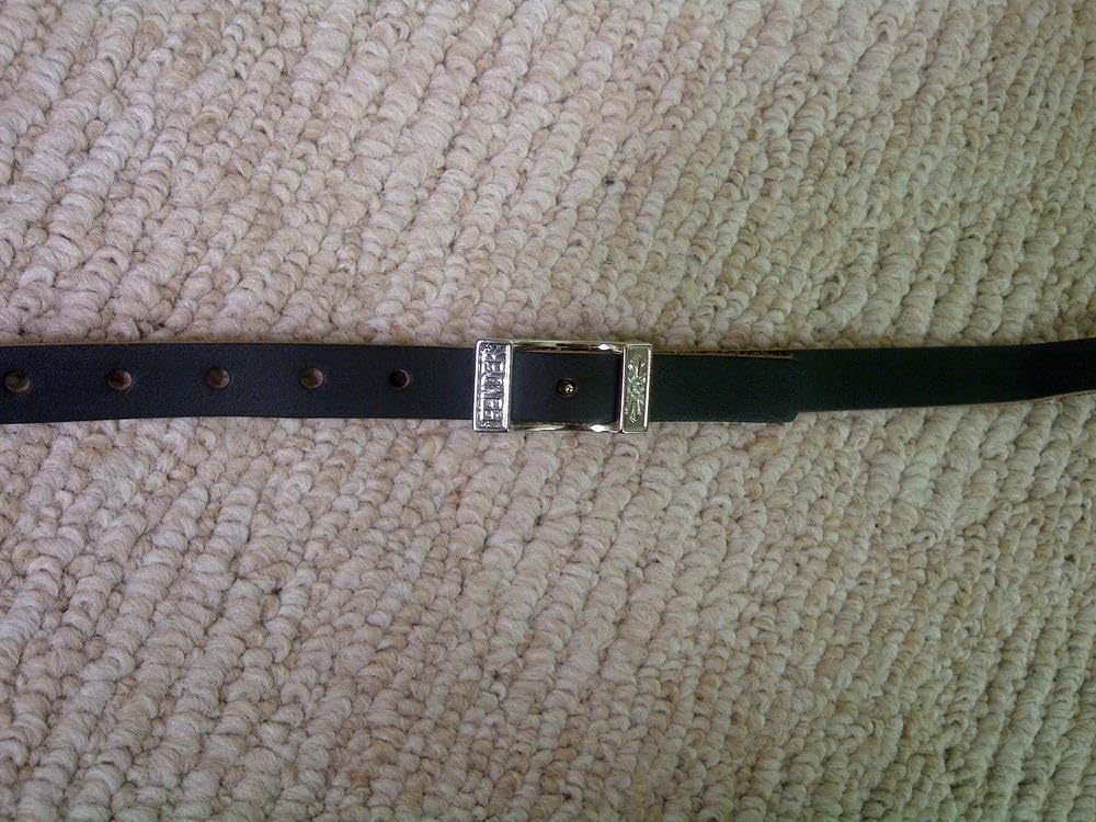 Black Leather Guitar Strap M17481