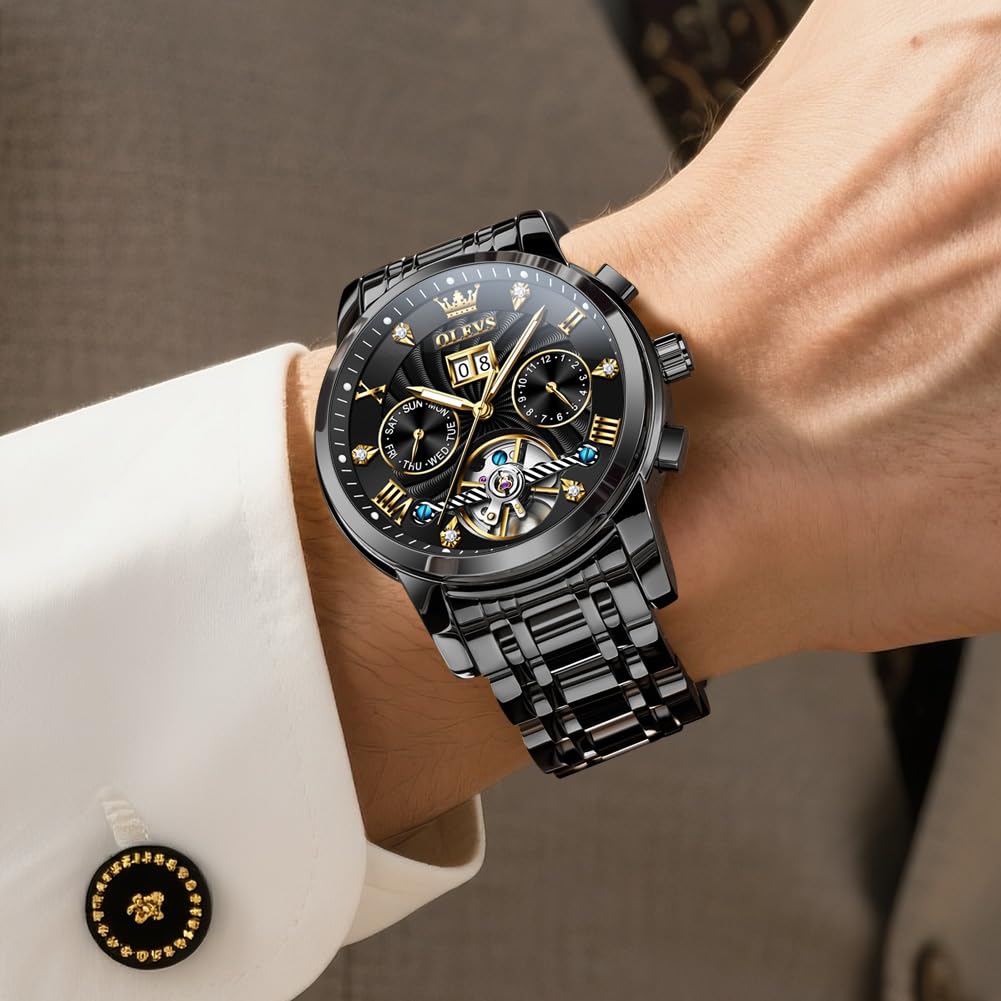 Waterproof Luminous Chronograph Calendar Wrist Watches B9873