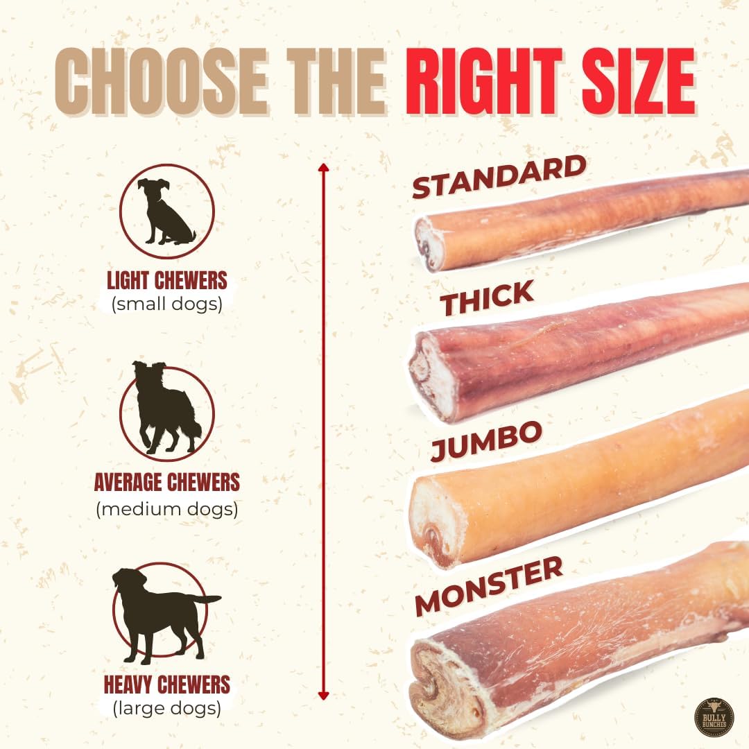 6" 5 Pack Odor-Free Bully Sticks Dog Treats U240619
