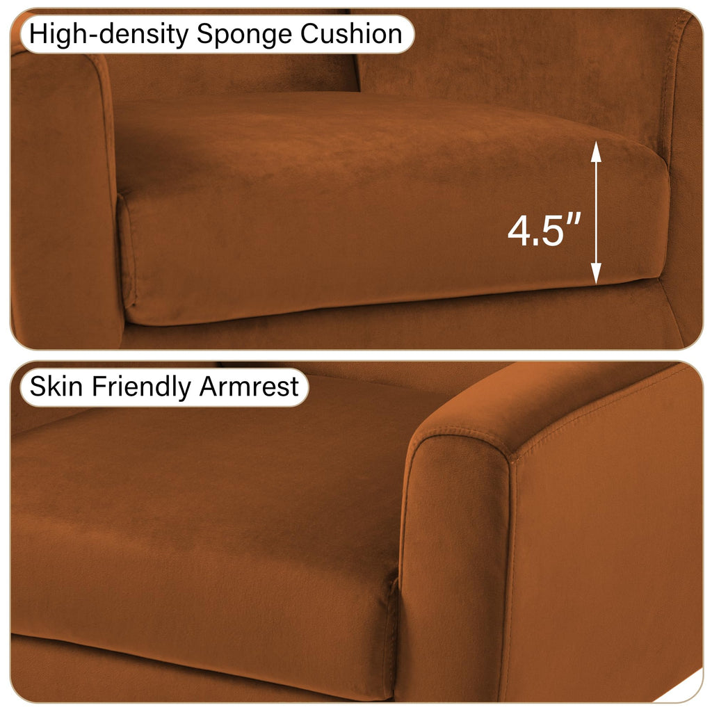 Accent Chairs Set of 2 Terracotta O643