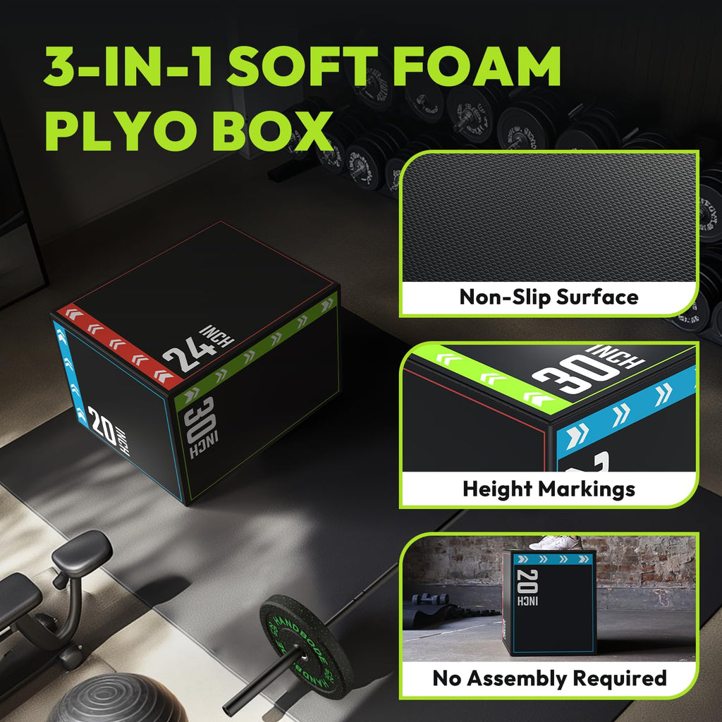 3-in-1 Plyometric Jump Box B6965