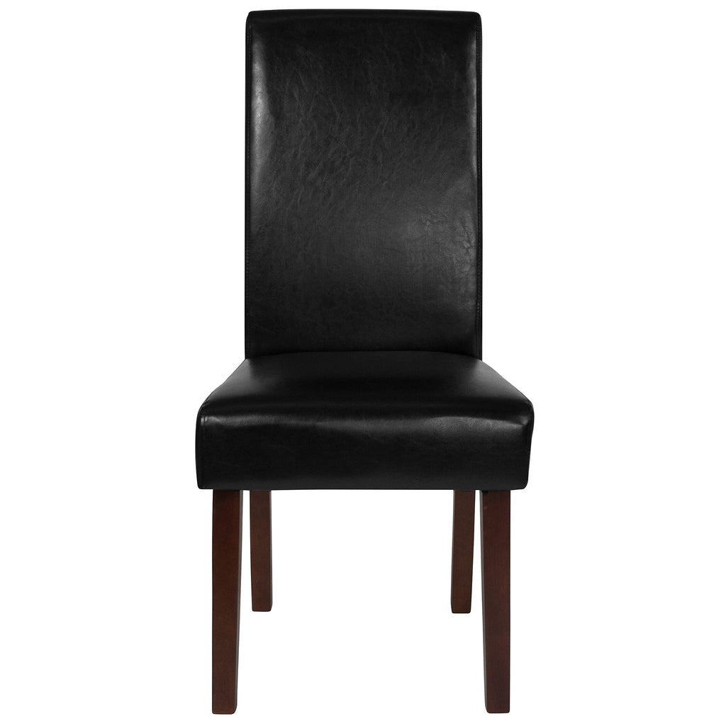 Black Faux Leather Parsons Chair 4-Pack G70334