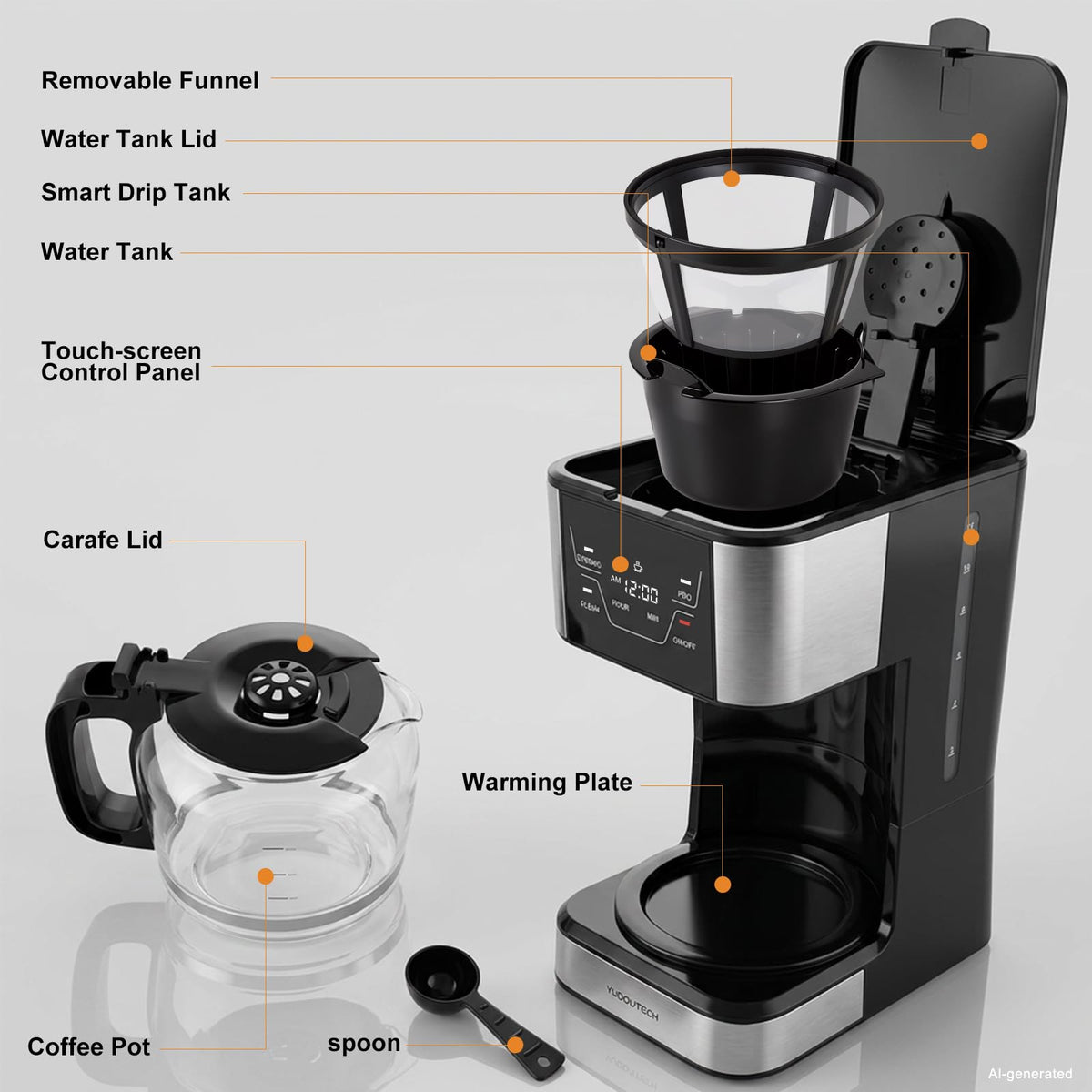 12-Cup Programmable Drip Coffee Maker M57762
