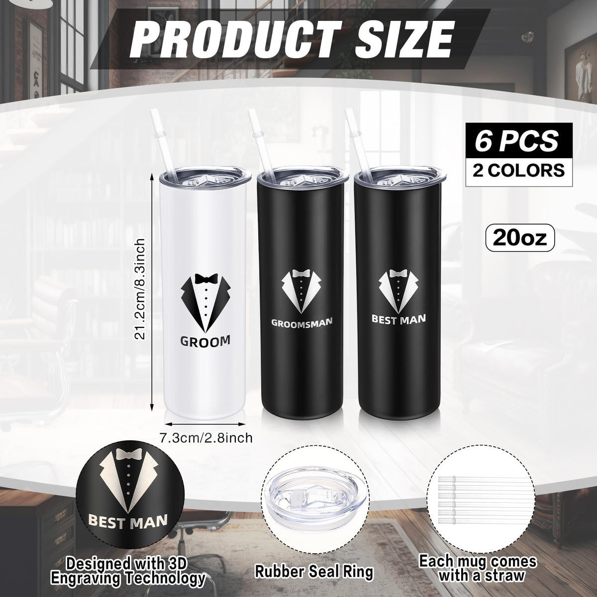 20oz Tumblers Set of 6 B72599