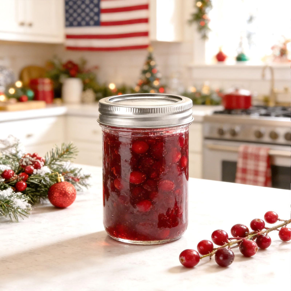 16 oz & 8 oz Clear Glass Mason Jars with Lids, Set of 18 H816558