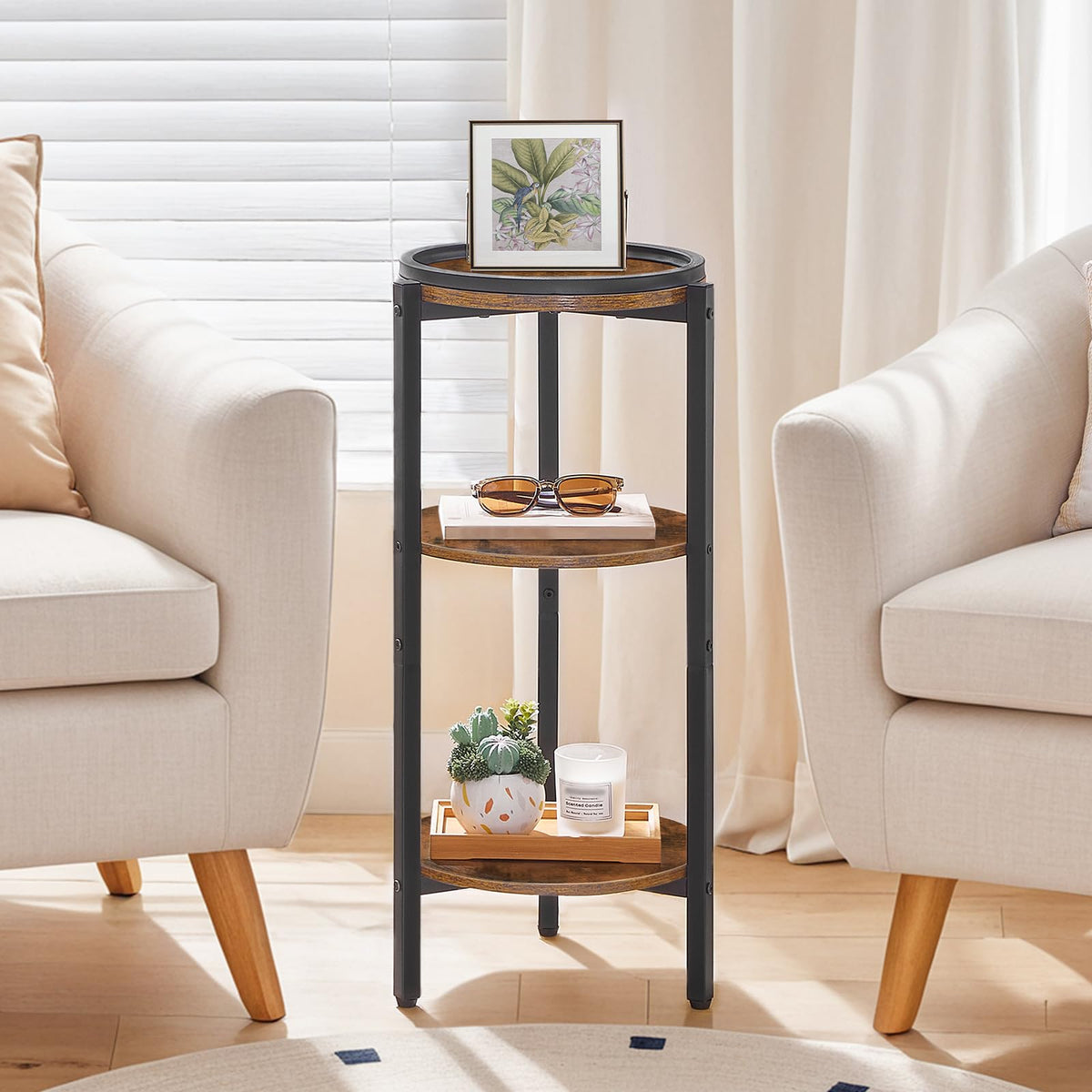 Small Round 3-Tier Side Table W24651