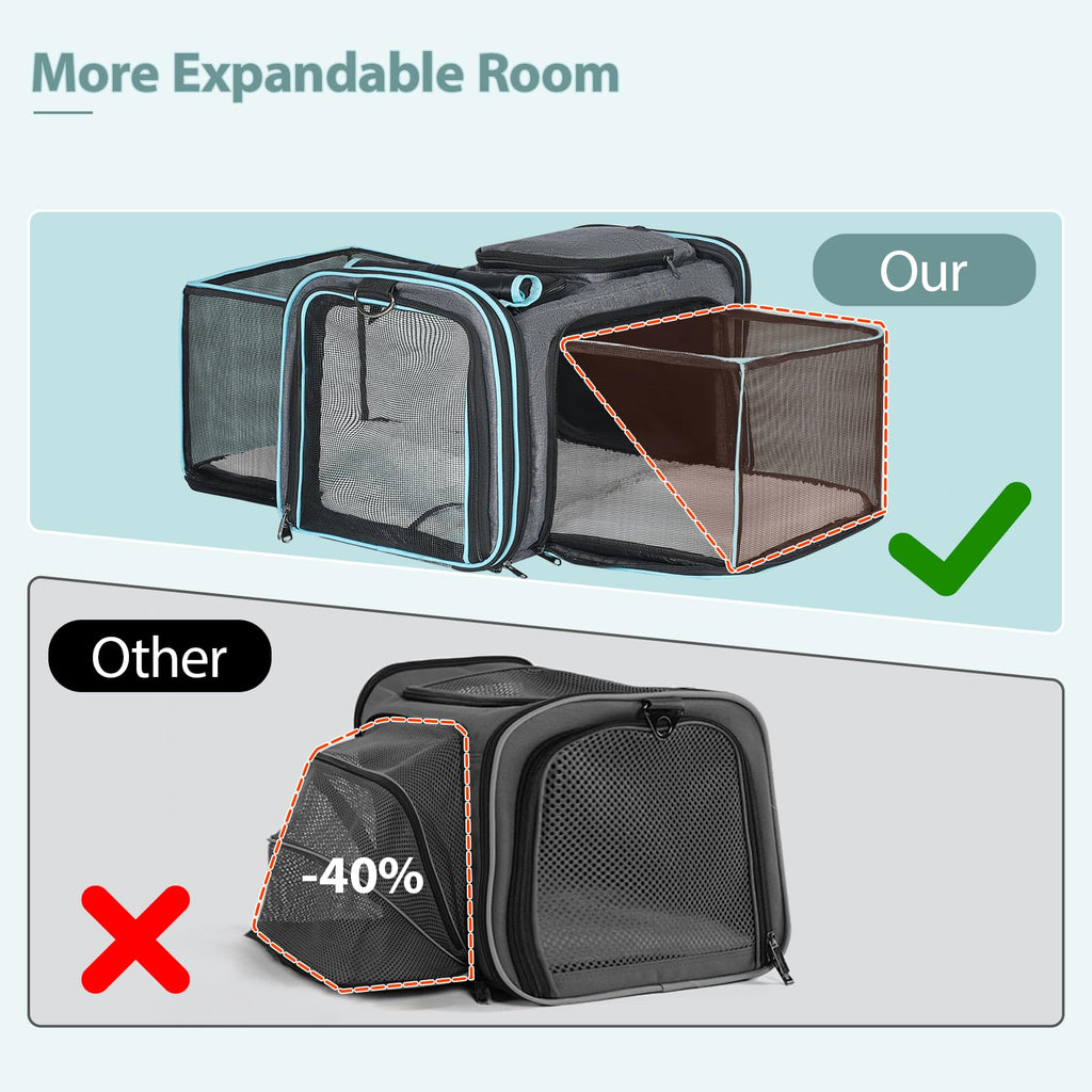 Expandable Soft-Sided Dog and Cat Carrier Z578