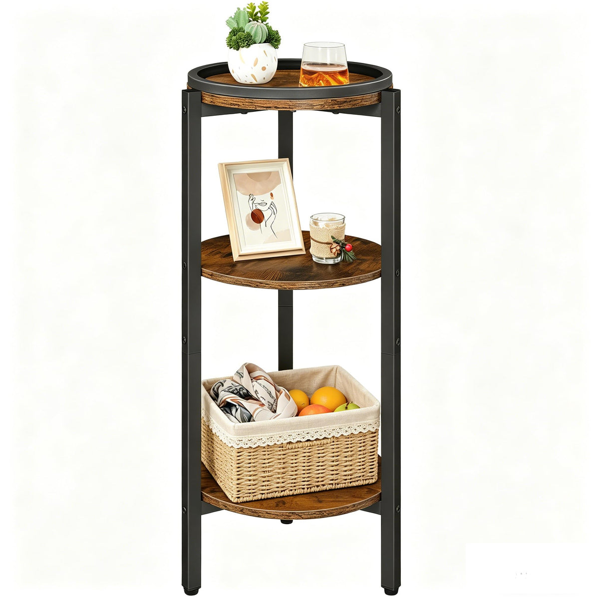 Small Round 3-Tier Side Table W24651