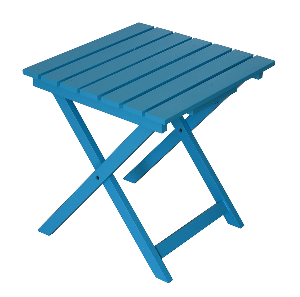 Teal Solid Cedar Adirondack Chair with Folding Table V412650