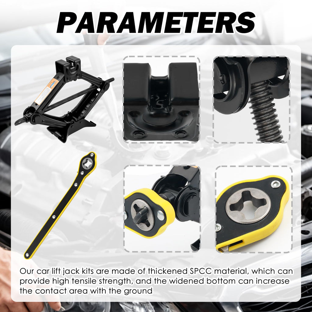 Heavy Duty Scissor Jack 1.5T with Ratchet Handle I25854