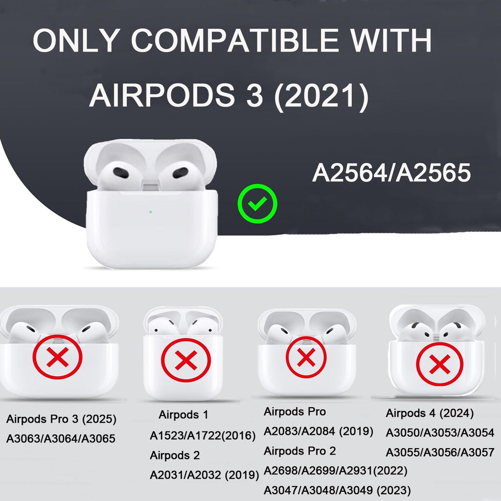 Leopard Cheetah Print AirPods 3rd Generation Case with Keychain Z12880