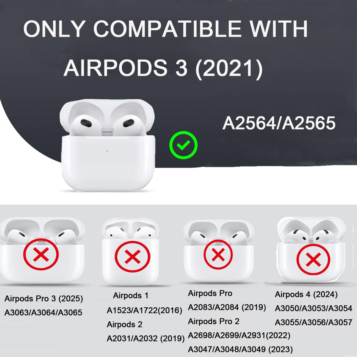 Leopard Cheetah Print AirPods 3rd Generation Case with Keychain Z12880