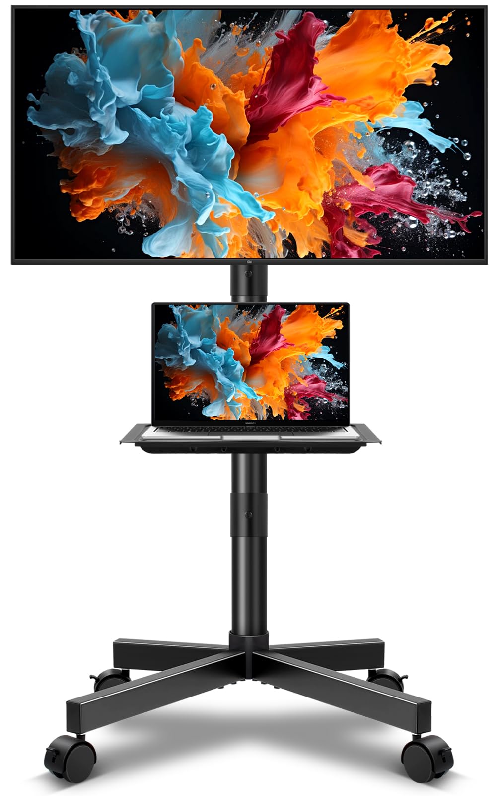 Mobile TV Cart Rolling TV Stand for 23-65 Inch Flat Panel Curved Screen TVs W1964