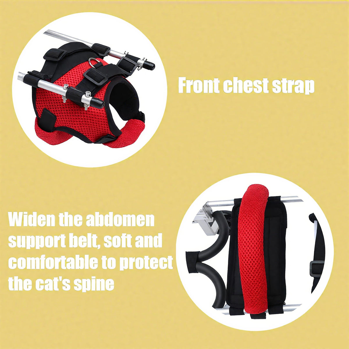 Adjustable 2 Wheels Pet Wheelchair A825723
