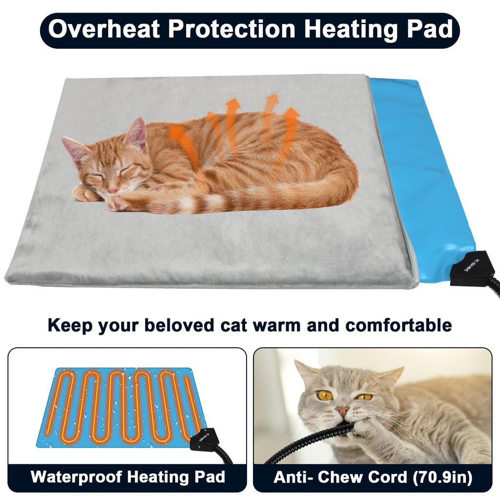 Large 100% Weatherproof Heated Outdoor Cat House with Escape Door R1105