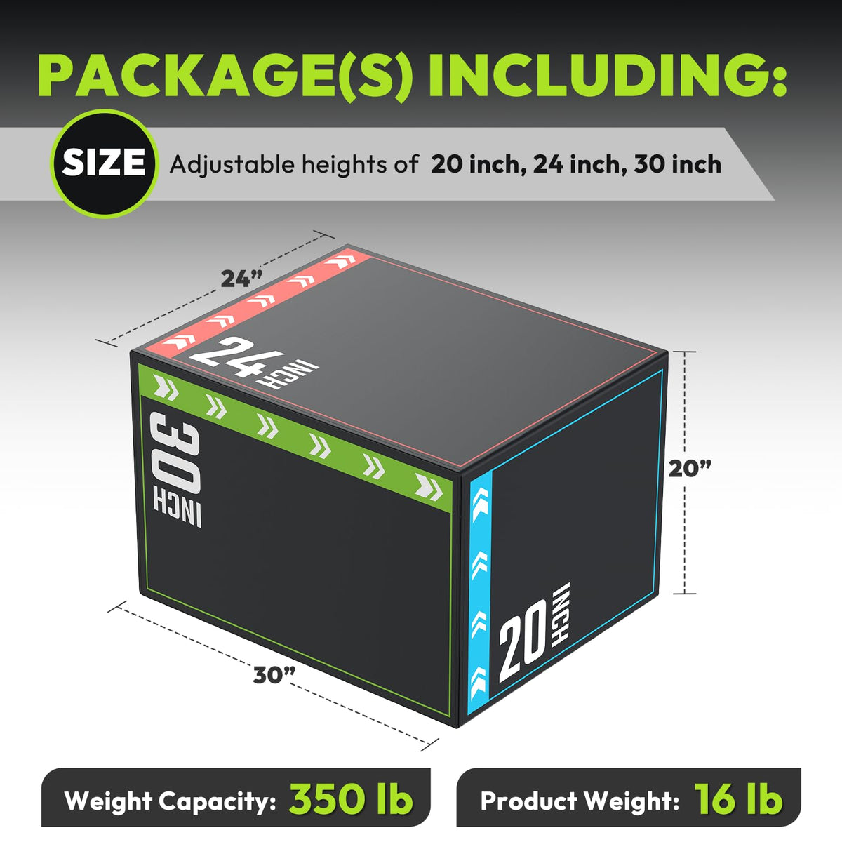 3-in-1 Plyometric Jump Box B6965