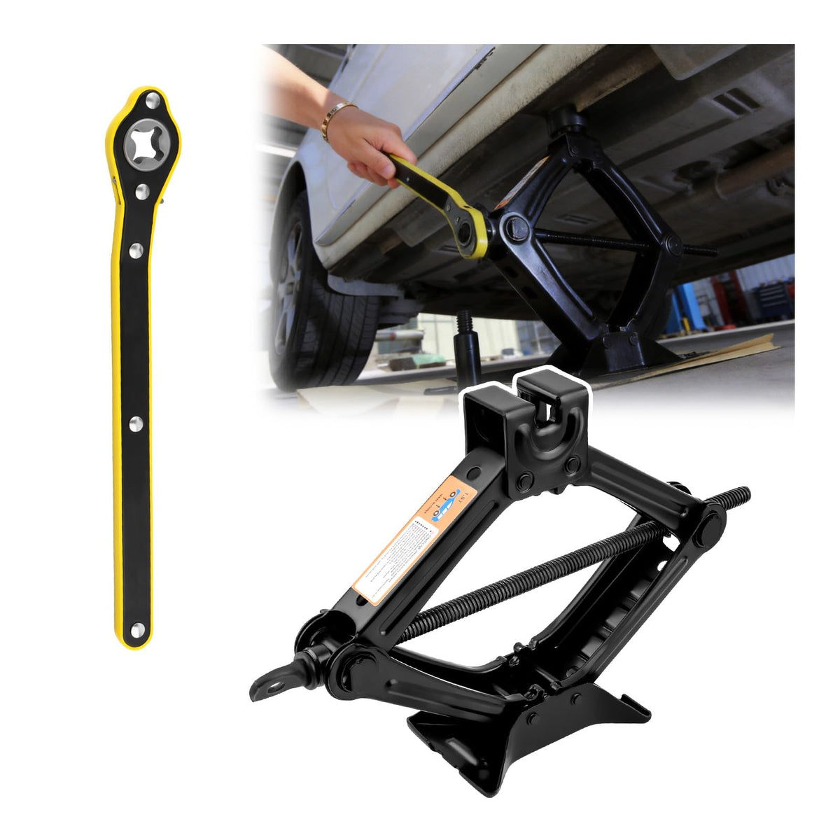 Heavy Duty Scissor Jack 1.5T with Ratchet Handle I25854