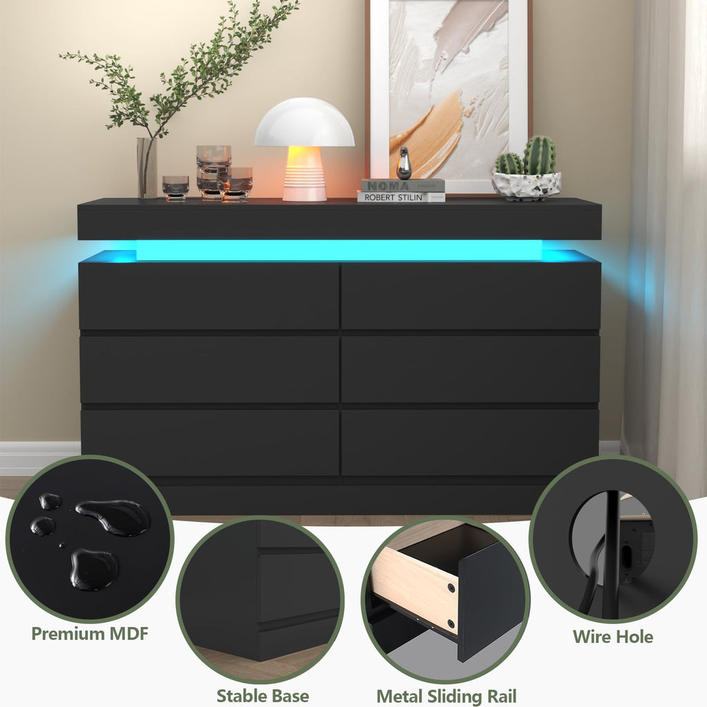 6 Drawer Dresser with Power Outlet J2867