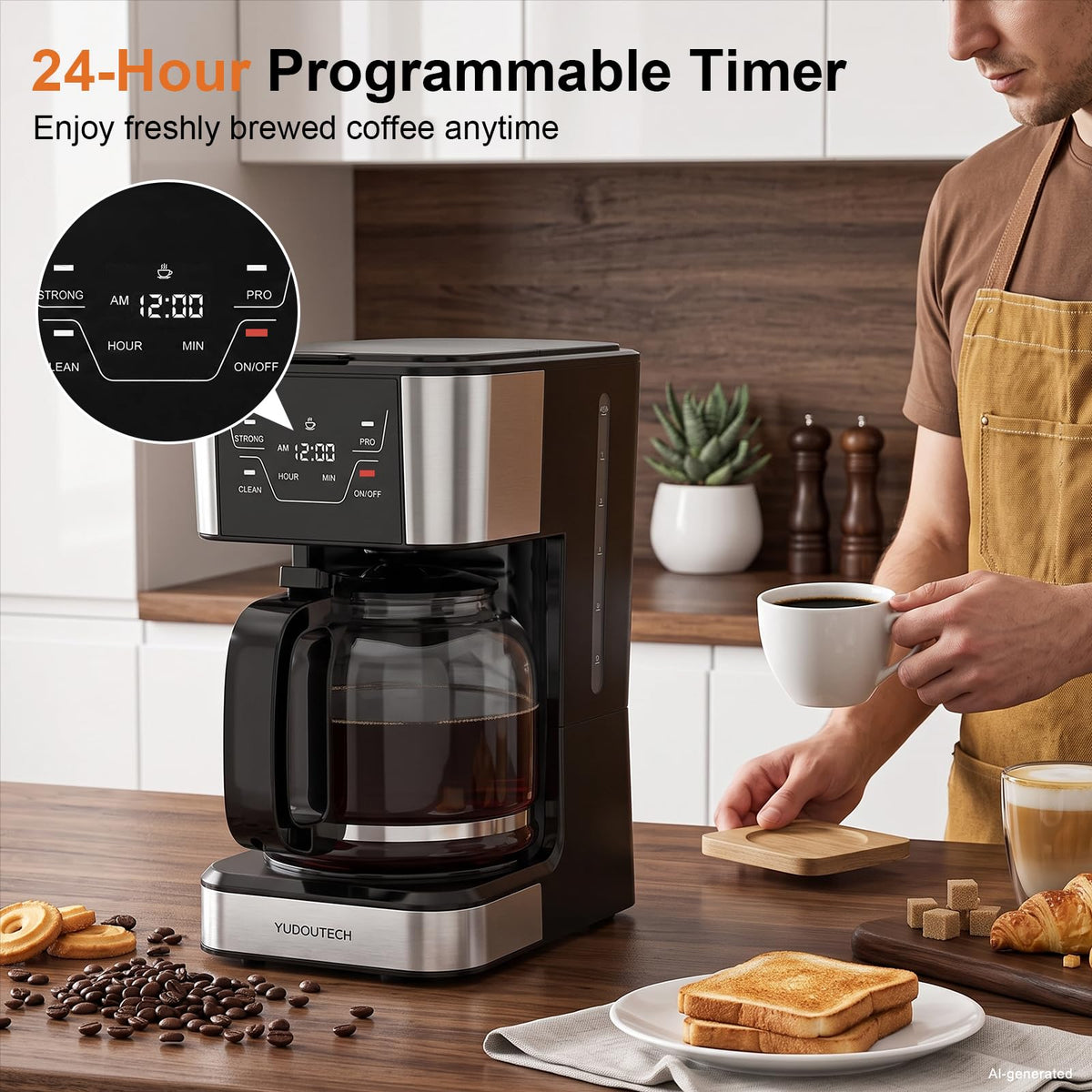 12-Cup Programmable Drip Coffee Maker M57762