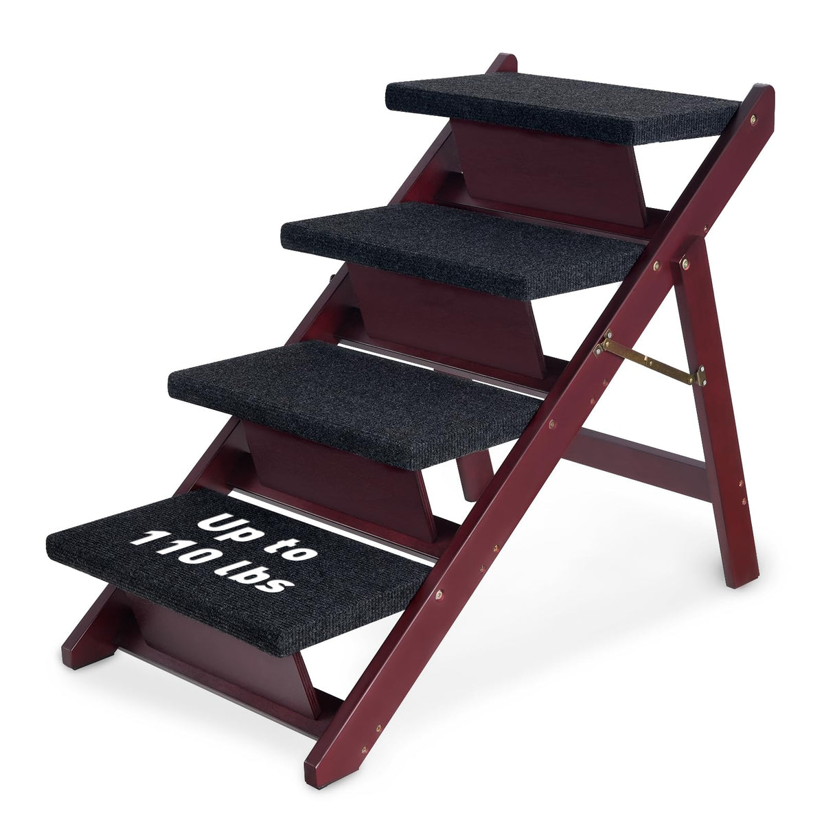 Foldable 4 Steps Wooden Dog Stairs N30190