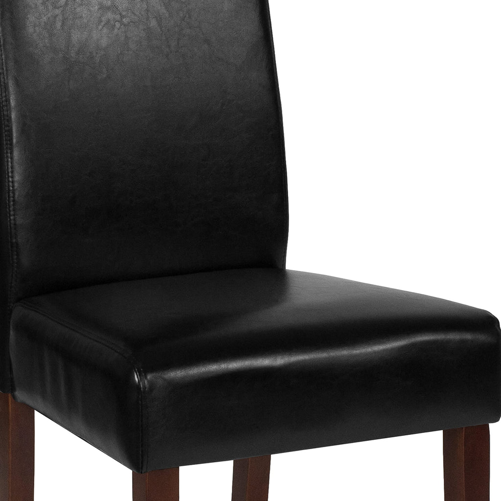 Black Faux Leather Parsons Chair 4-Pack G70334