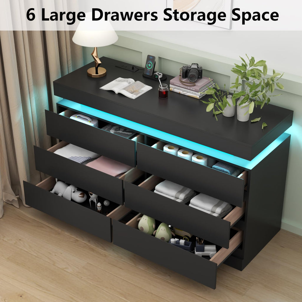 6 Drawer Dresser with Power Outlet J2867