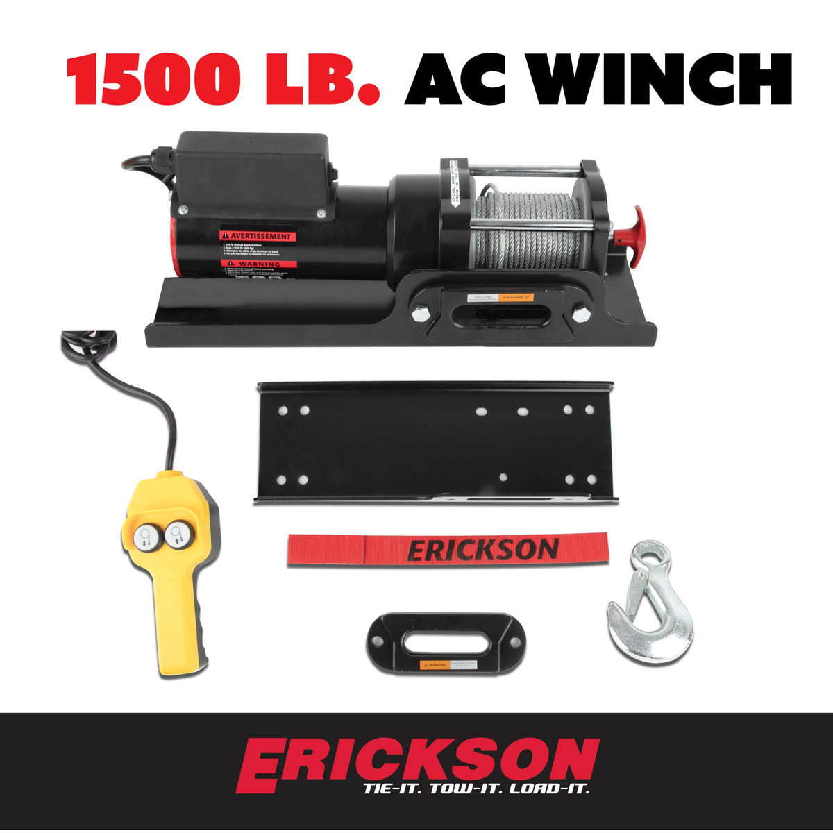 120V AC Electric Winch 1500lb Capacity D83572