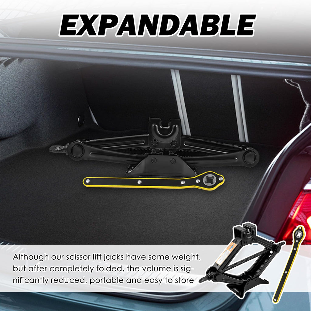 Heavy Duty Scissor Jack 1.5T with Ratchet Handle I25854