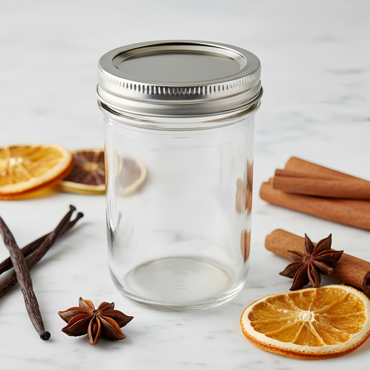16 oz 12 Pack Wide Mouth Mason Jars with Airtight Lids T6095