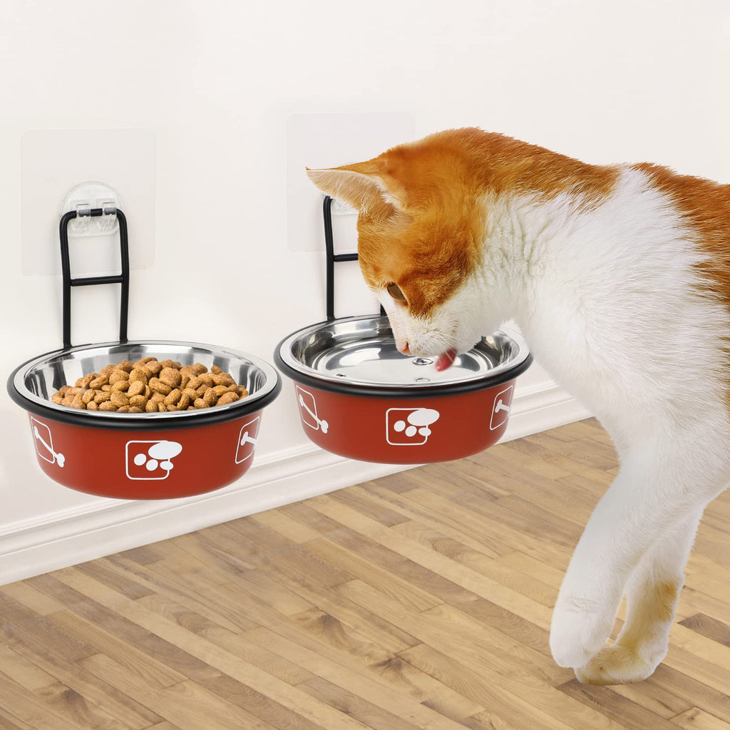 Elevated Stainless Steel Pet Bowls with Stand, 2 Packs F619