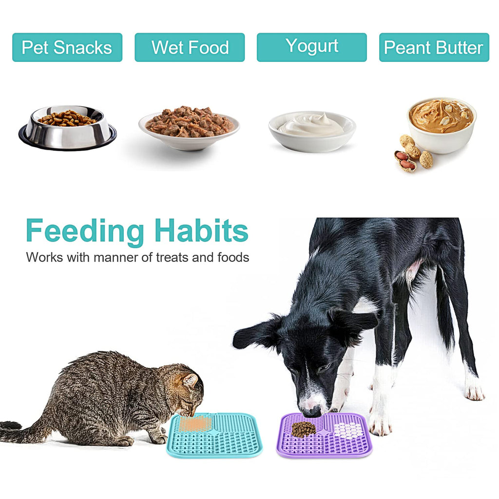 2 Pack Slow Feeder Licking Pad with Suction Cups W434