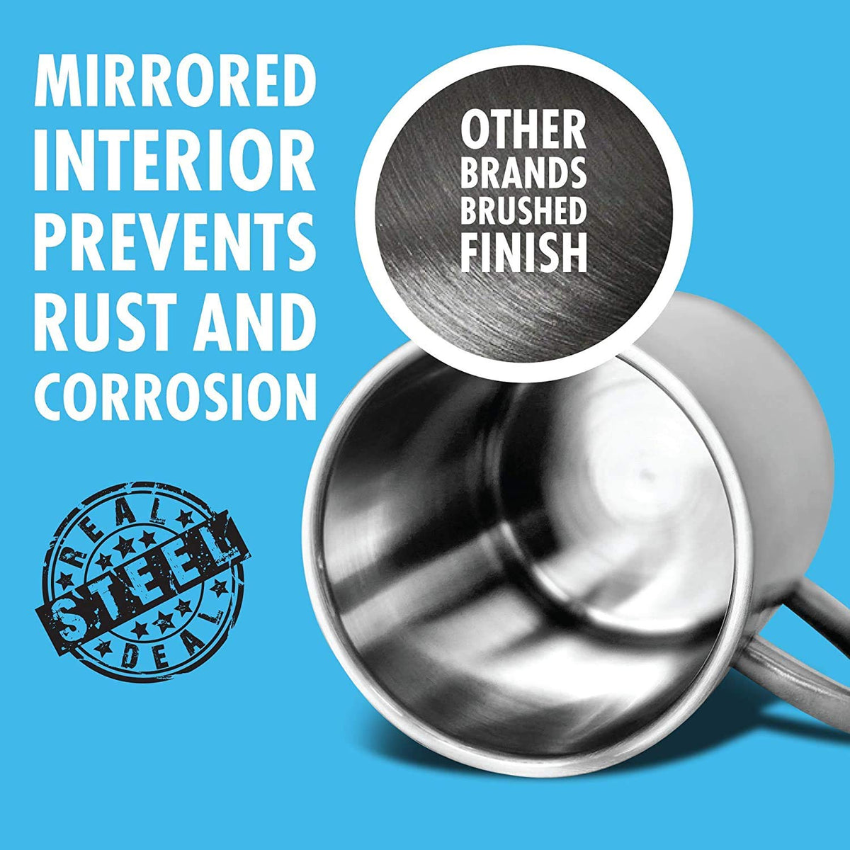 15 oz Double Wall Stainless Steel Insulated Mug Set of 2 F606