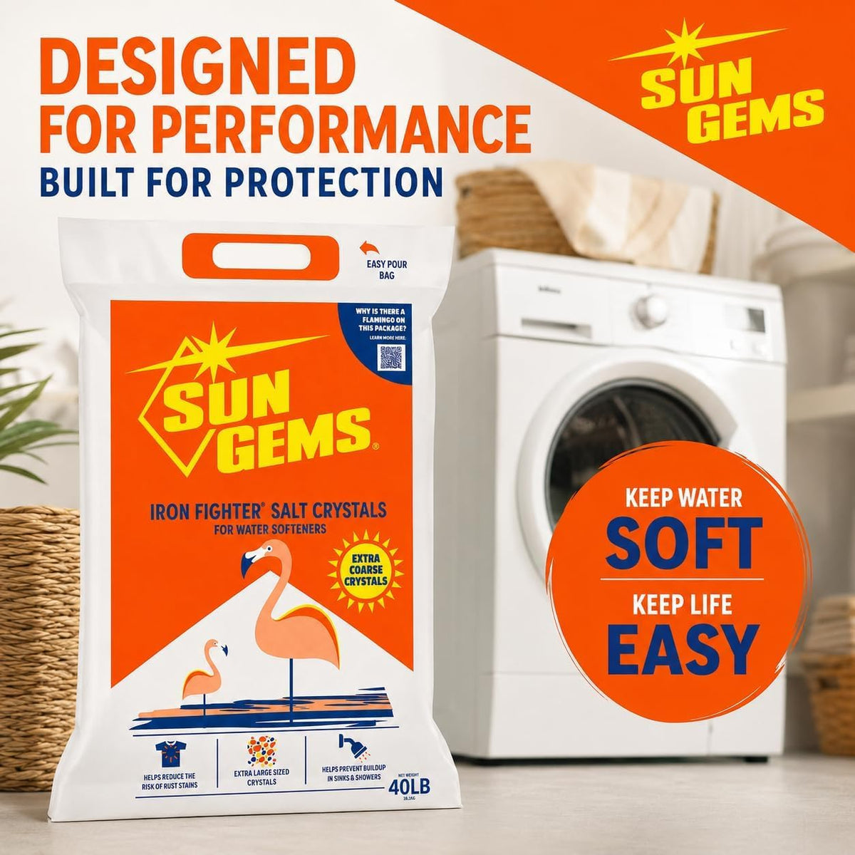 Water Softener Salt Crystals 40 lb Extra Coarse Y430