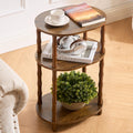 Brown 3-Tier Oval Side Table X655228
