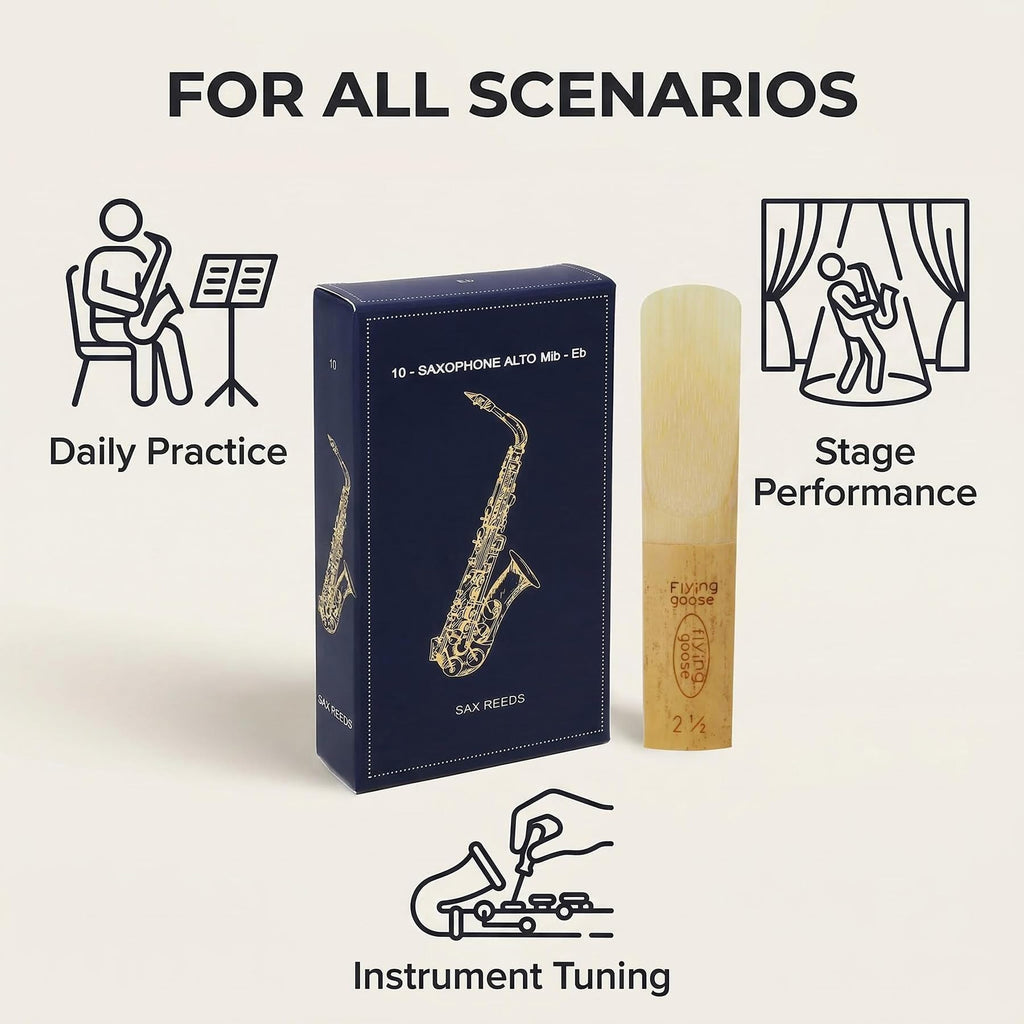 Alto Saxophone Reeds Strength 2.5 Natural Cane 10-Pack C7438
