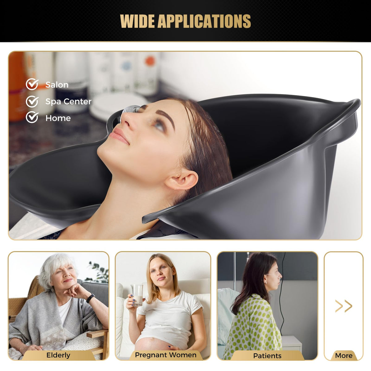 Portable Height Adjustable Shampoo Bowl with Electric Pump O19581
