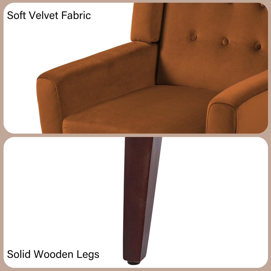 Accent Chairs Set of 2 Terracotta O643