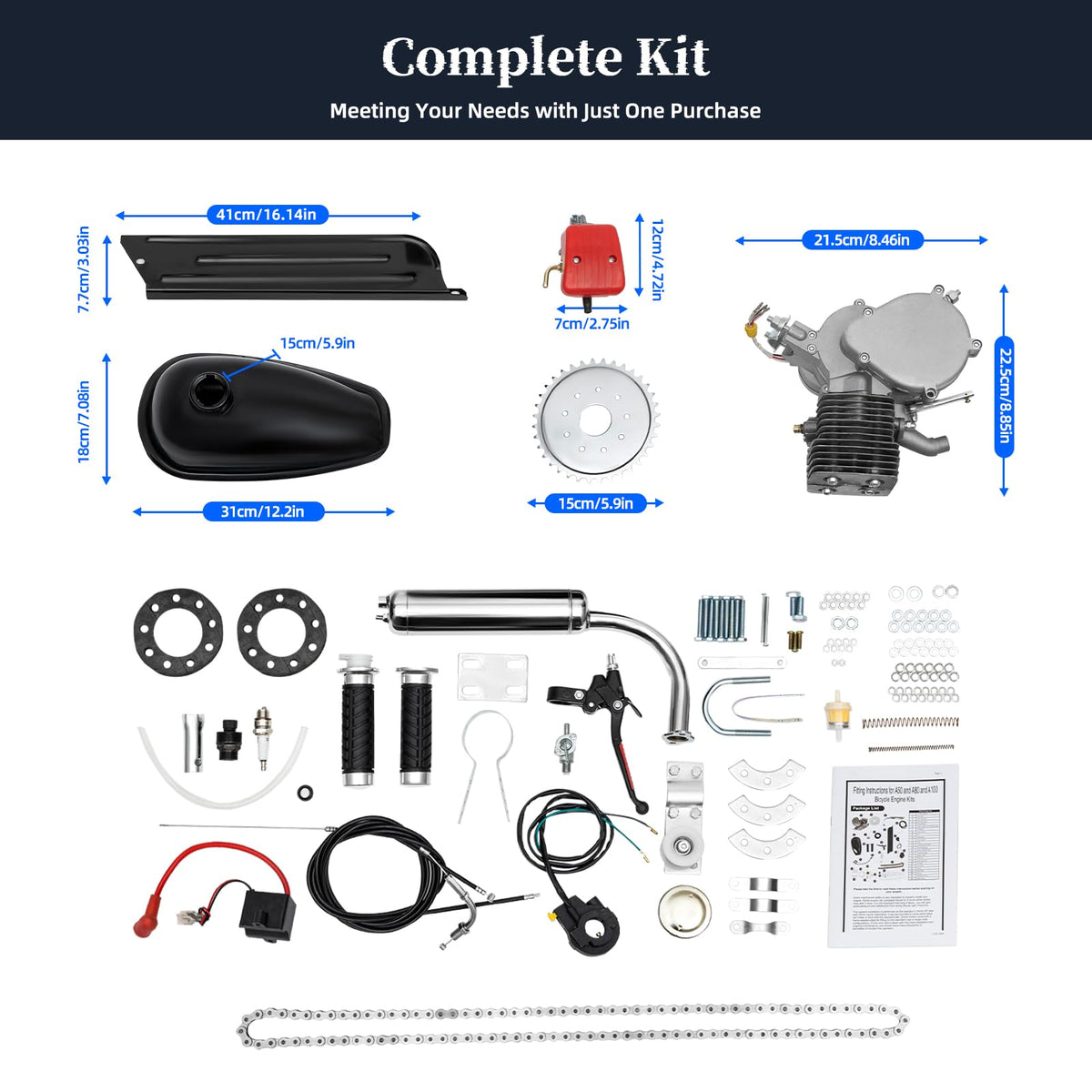100CC 2-Stroke Bicycle Engine Kit X46634