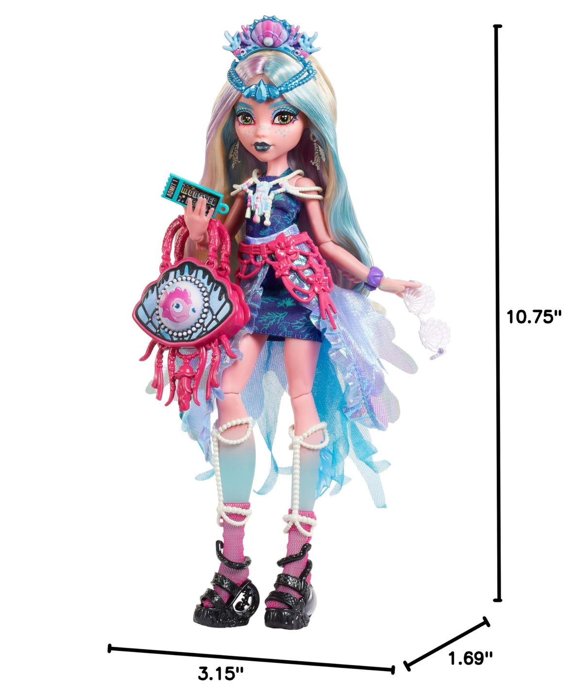 Monster High Doll with Glam Outfit & Accessories Z535052
