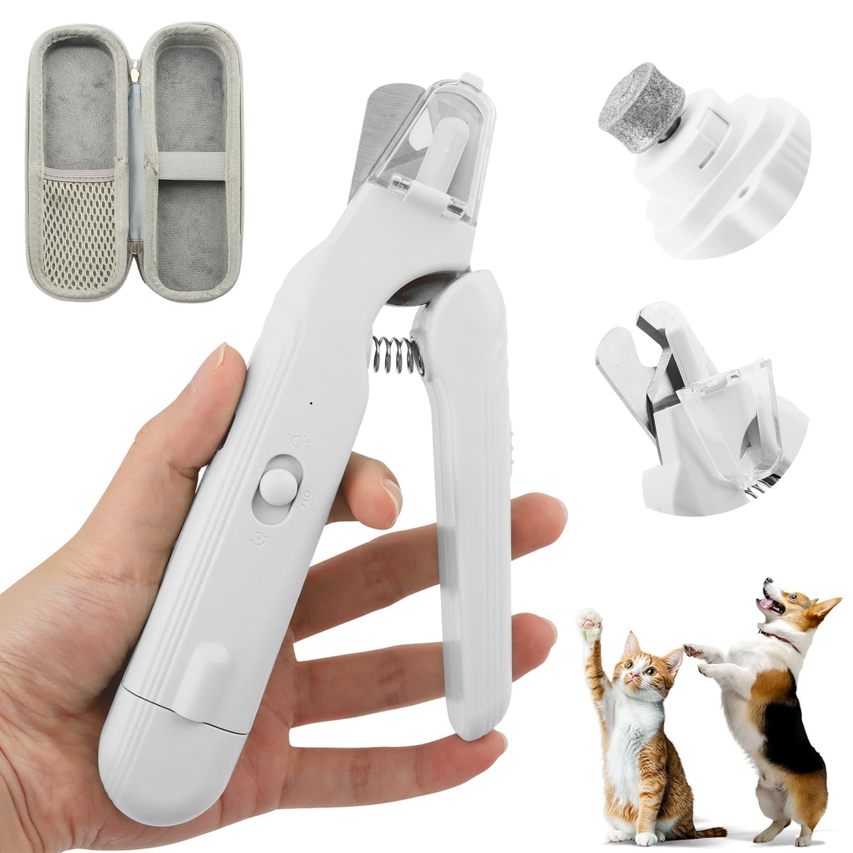 2 in 1 Cat Dog Nail Clippers & Grinder with LED Light N882711