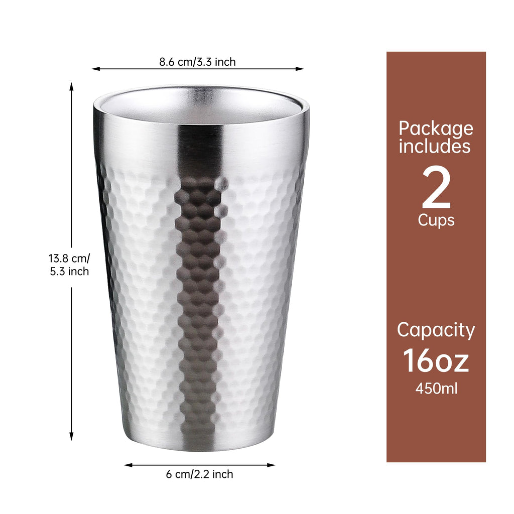 16oz Double Layer Stainless Steel Cup D297