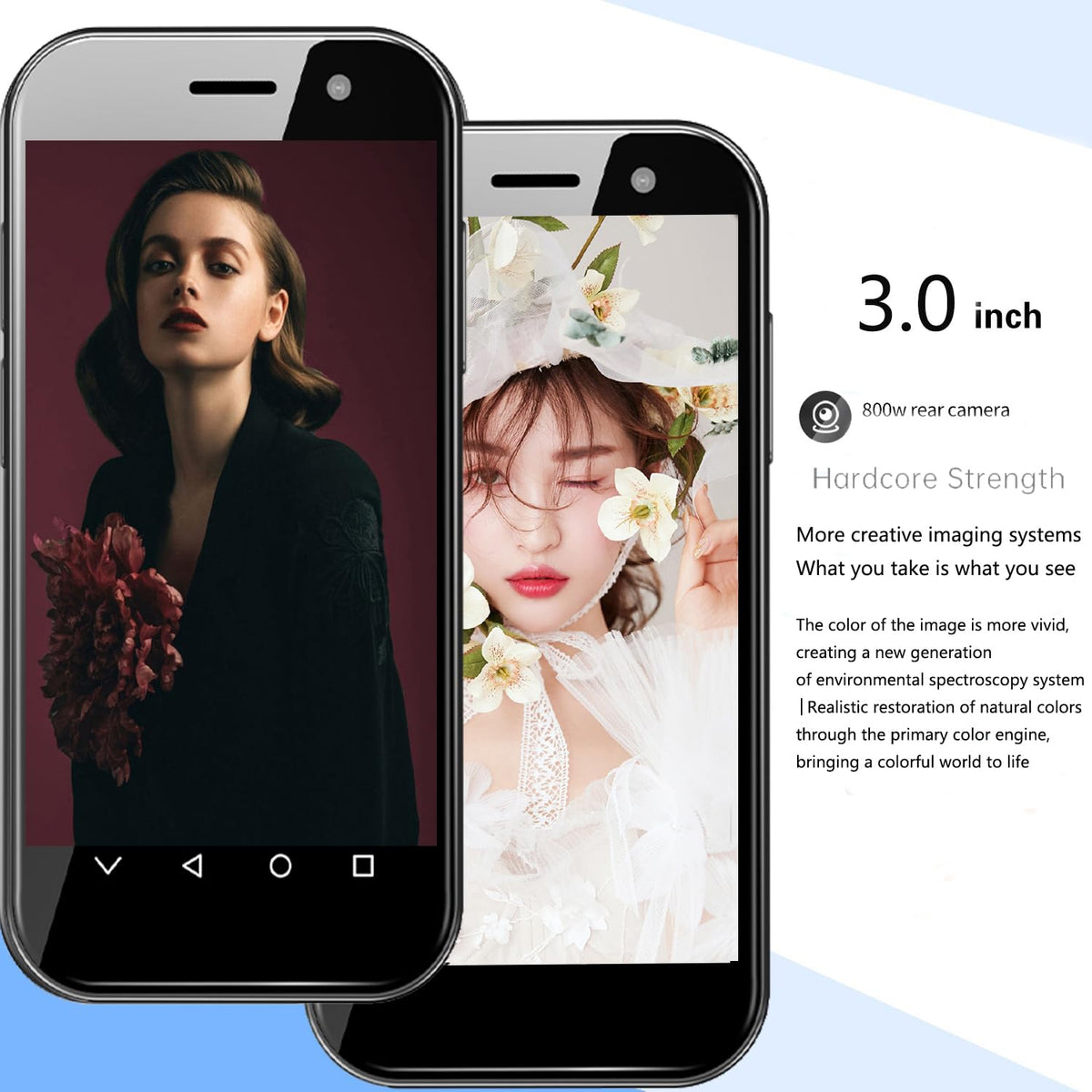 Mini Smartphone Unlocked Cell Phone 3.0 Inch Android 4G Quad Core Dual SIM Black U974826