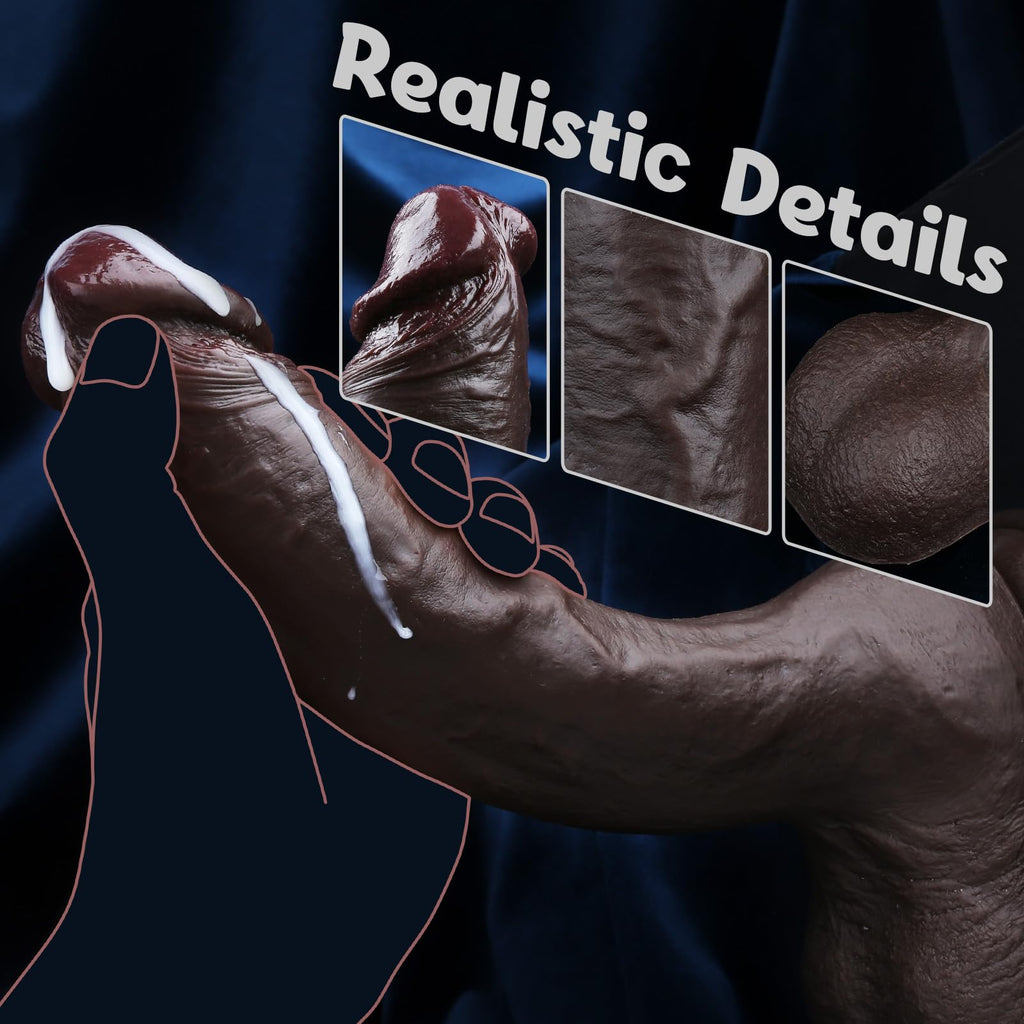 10 Inch Realistic Big Black Dildo V988103