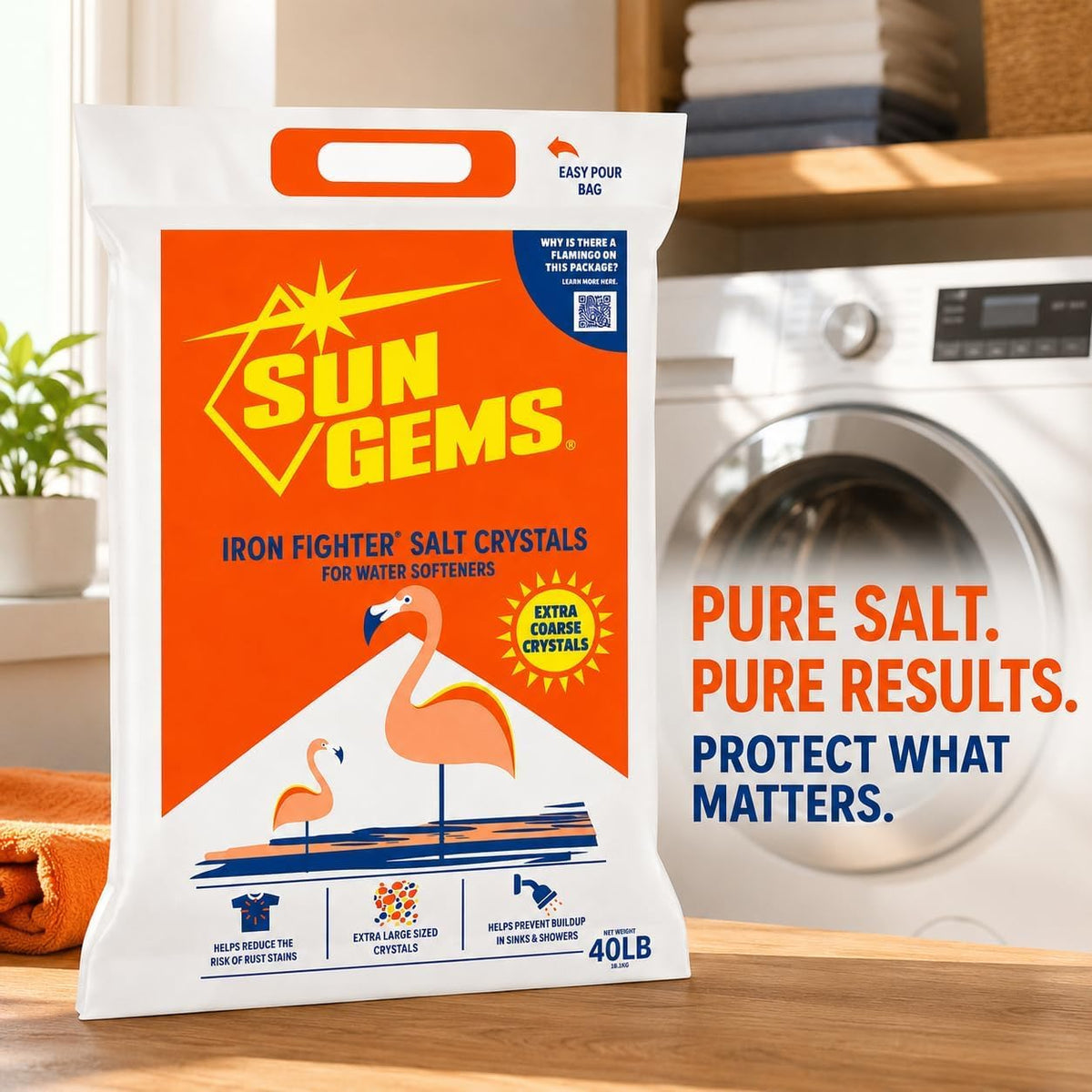 Water Softener Salt Crystals 40 lb Extra Coarse Y430