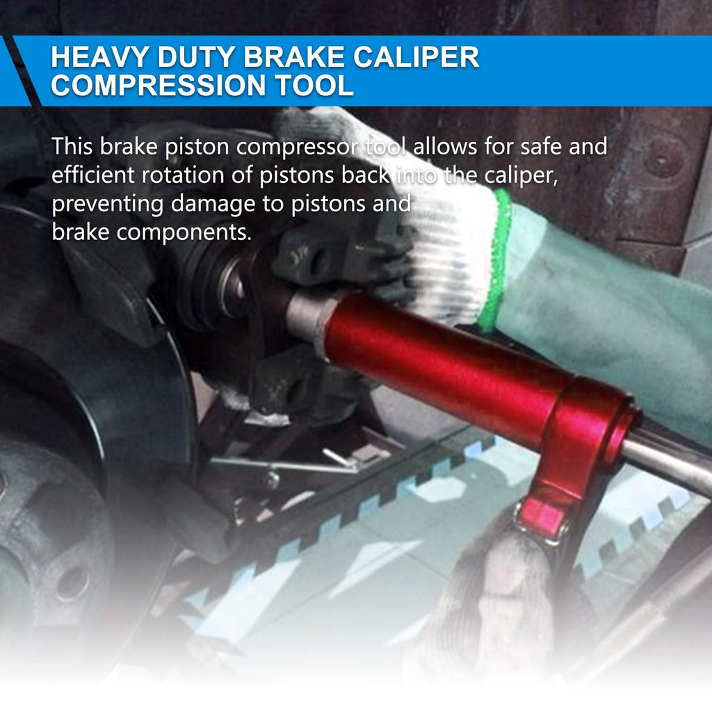 28-Piece Heavy Duty Pneumatic Brake Caliper Compression Tool Set with 23 Adapters J692117