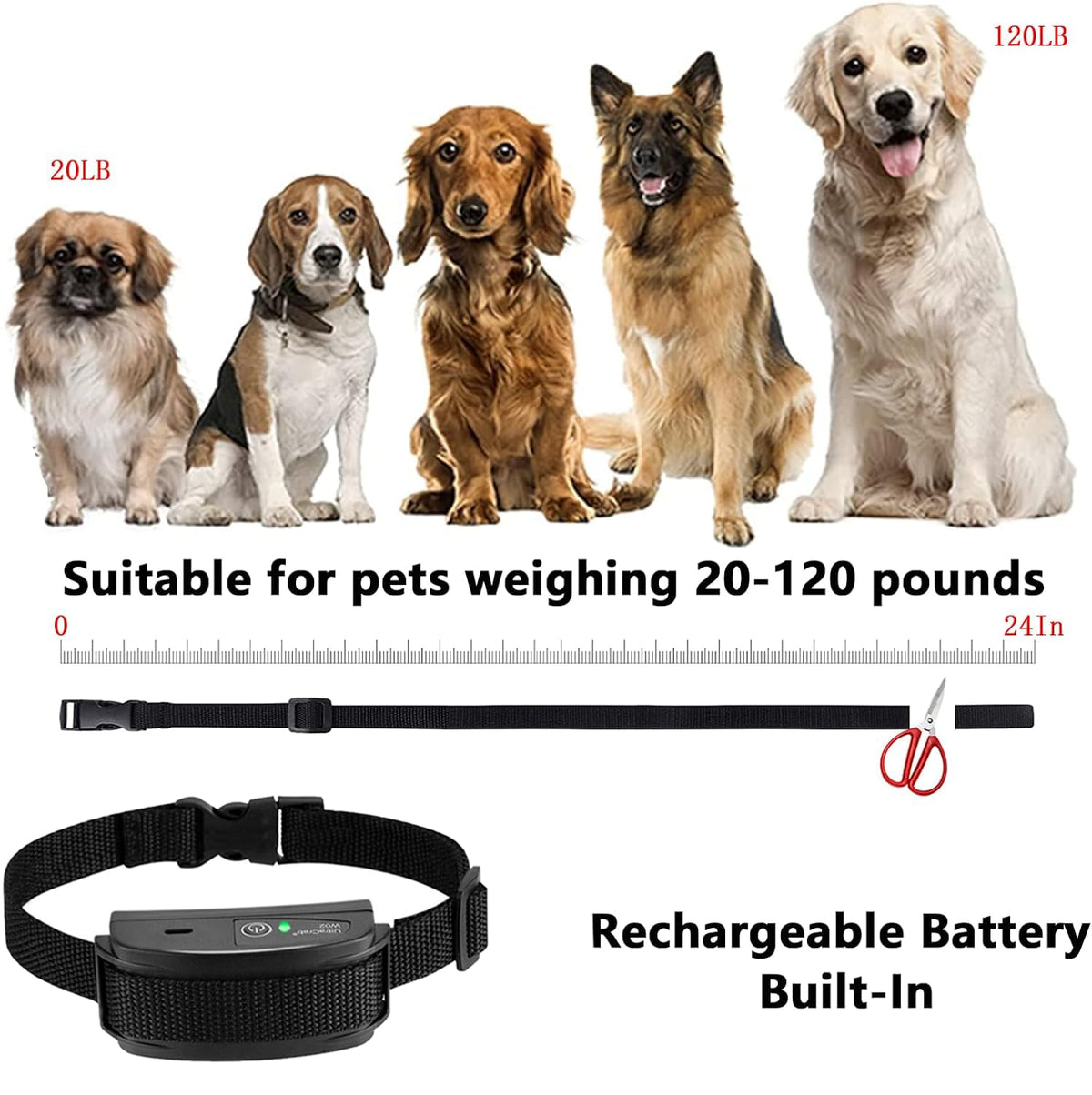 In-Ground Electric Dog Fence System with 2 Collars Z75016