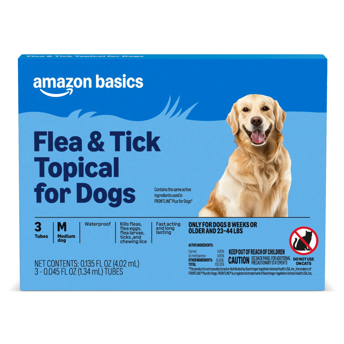 Flea and Tick Topical Treatment for Medium Dogs 3 Count Y510