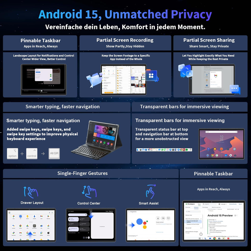 10 Inch Android Tablet with Keyboard T330